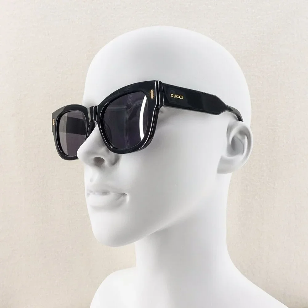 Gucci GG1110 Square Sunglasses Black Gray OS